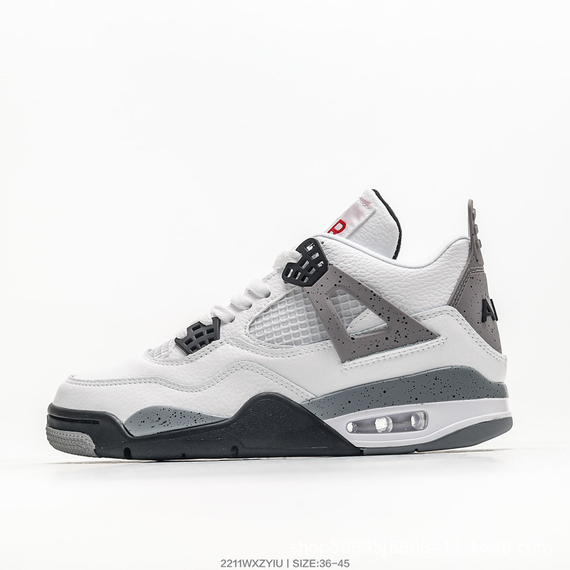 Zapatos de baloncesto Putian puros originales AJ4 amarillos hembra rojo trueno macho AIR negro gatos zapatos de hombre zapatos de mujer zapatos deportivos
