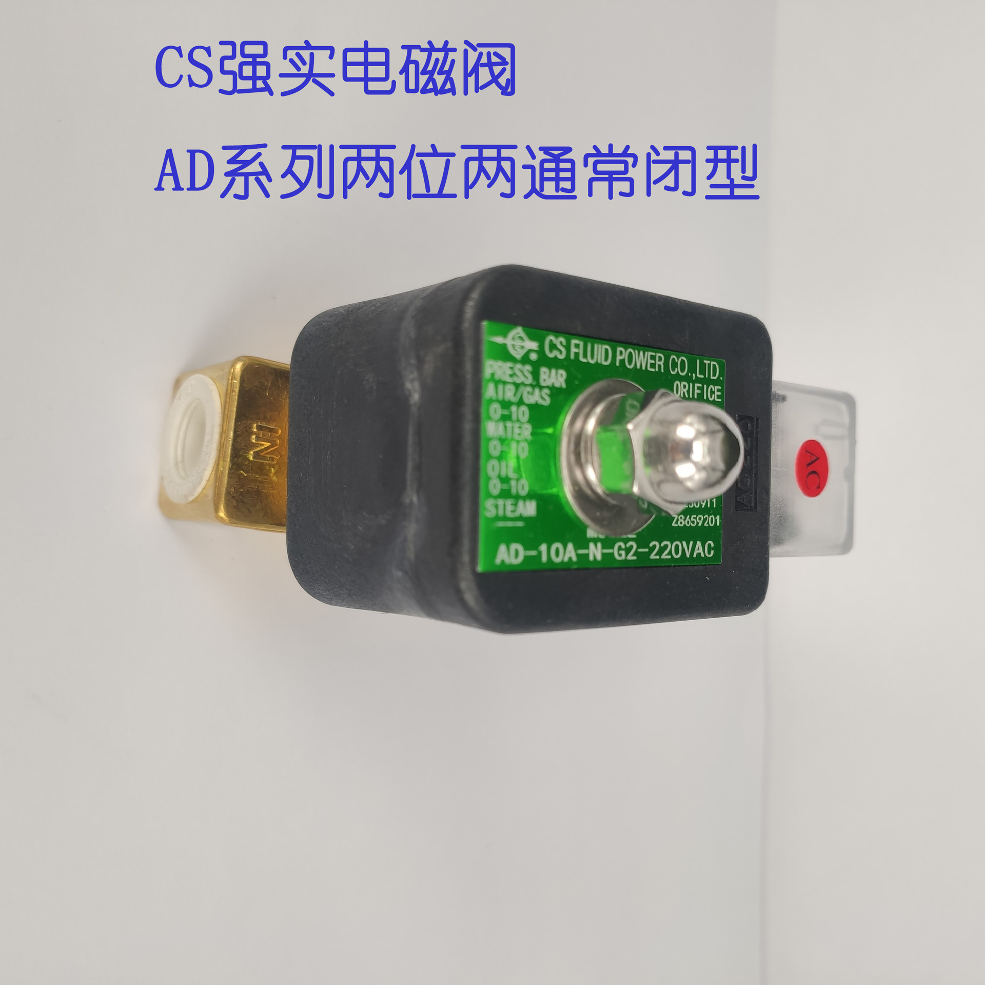 CS强实电磁阀 两位两通常闭型AD-10A-V-G2 220VAC