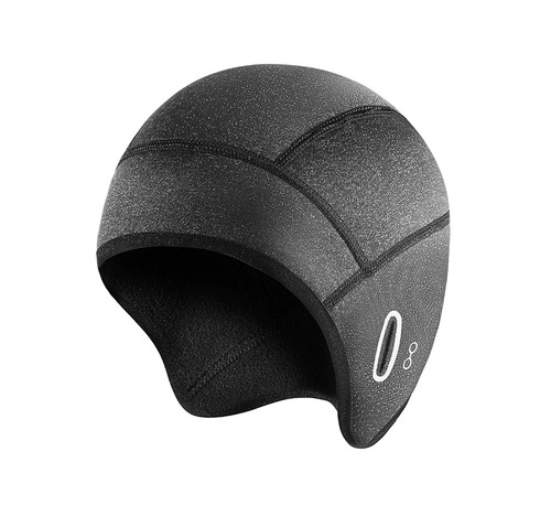 Outdoor cycling warm hat, helmet lined with ear protection, windproof fleece warm hat, mountaineering and skiing cold-proof hat