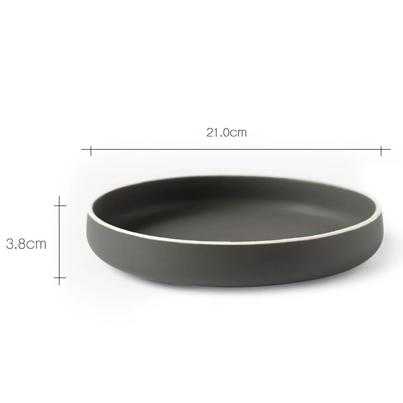 Japanese ceramic tableware set, creative soup bowls and plates, simple elegant design