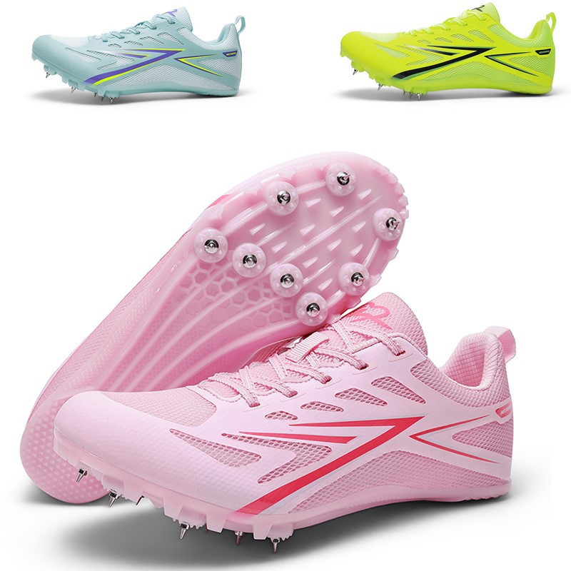 Zapatillas de Atletismo con Clavos con Suela de TPU y Malla de PU, Antideslizantes, para Deportes y Atletismo
