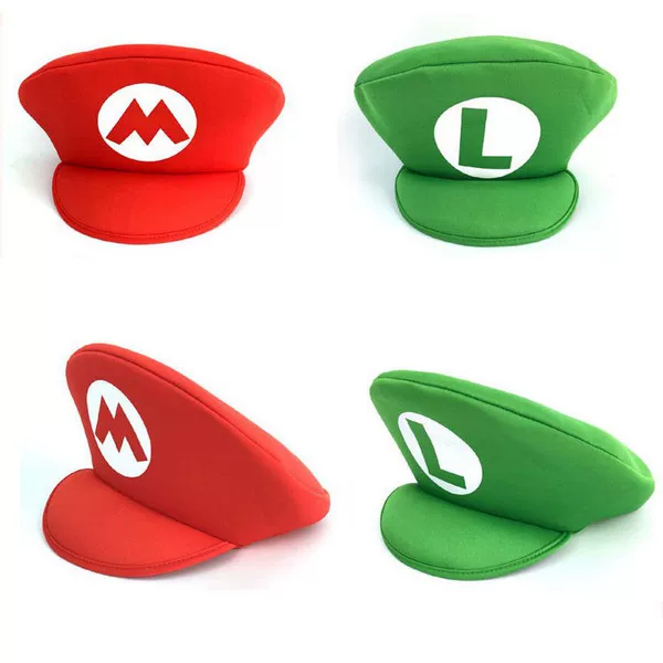 Cross-Border Super Mario Hat Mario Hat Halloween Hat Cosplay Prom Halloween Play Hat in Stock