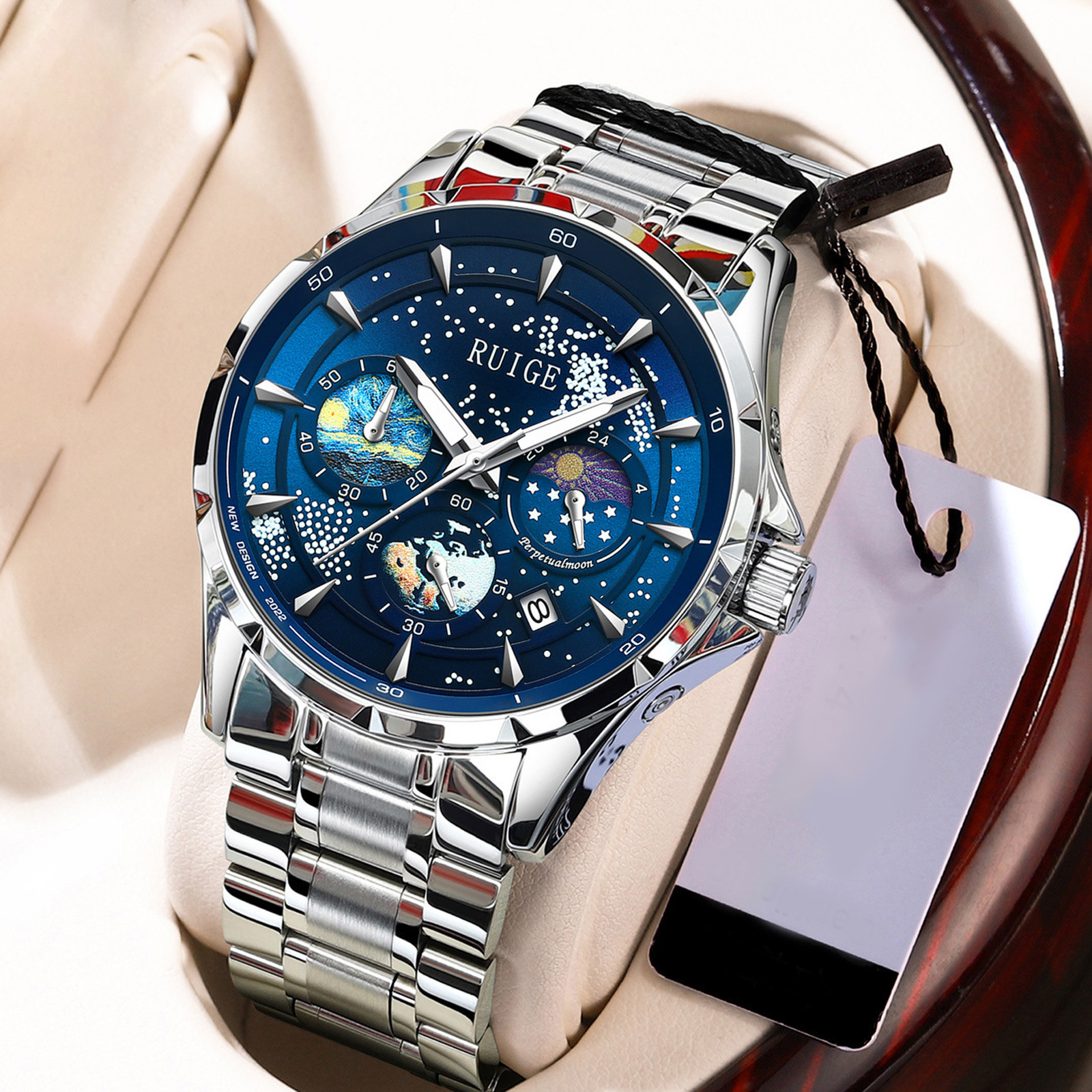 Neue Marke Ruige Uhr Herrenuhr Star Ocean Trend Quarzuhr Multifunktionale leuchtende wasserdichte Herrenuhr_voghion.com