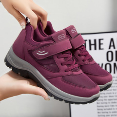 Spring New Fashionable Walking Shoes for Middle-aged and Elderly Women's Magic Tape Sports Shoes Wholesale Hiking Bottom Sports Shoes for Women 