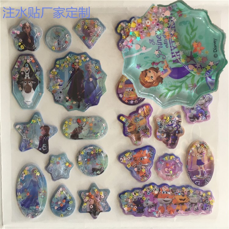 Shaking Water Stickers, Blister Pack Shaker Stickers, Bubble Stickers That Create Foam, Cute Princess Stickers for Kids, Fresh and Cute Planner Stickers