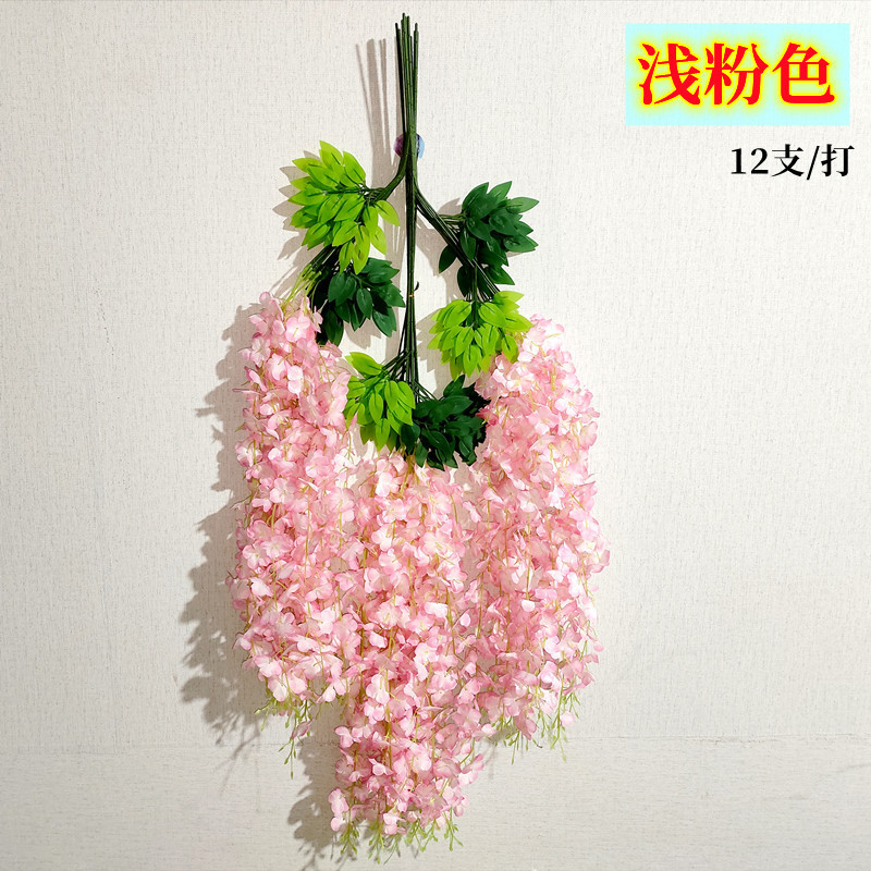 人工藤の花、豆の花、偽物の花、造花、緑の植物、リビングの天井、壁掛けの花、藤、結婚式の装飾、卸売|undefined