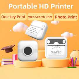 新款便携式迷你口袋错题打印机学生标签图片蓝牙热敏mini printer