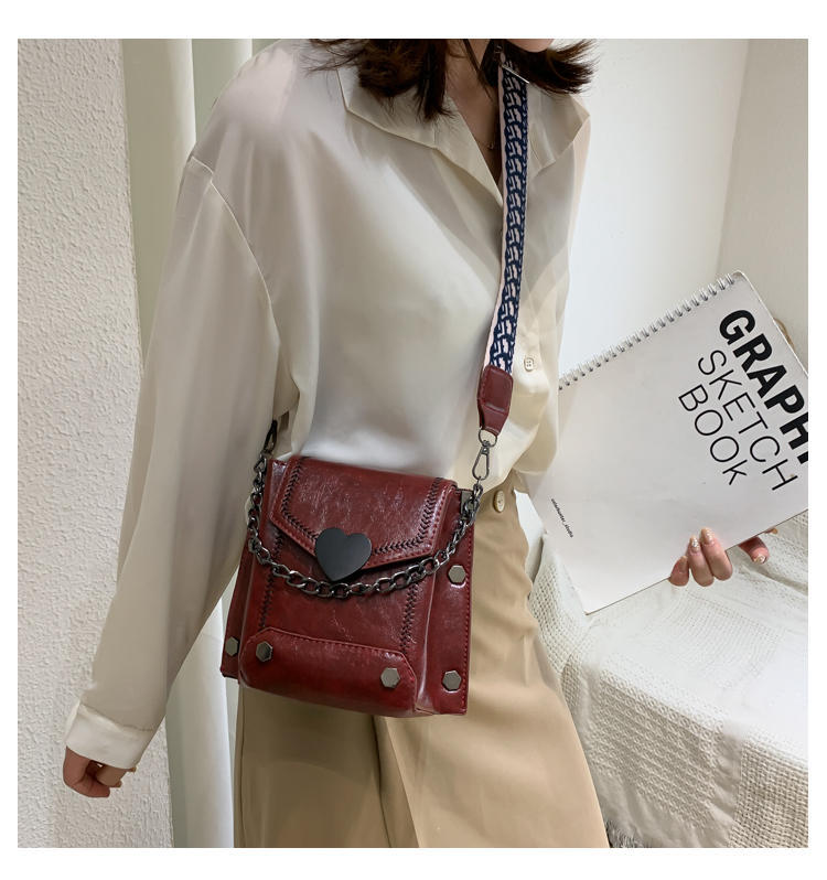 Yağlı ciltler için vintage tarzı küçük çanta, çift katmanlı büyük kapasiteli telefon çantası, bozuk para cüzdanı, modaya uygun çok yönlü sınır ötesi küçük çanta, çapraz çanta.
