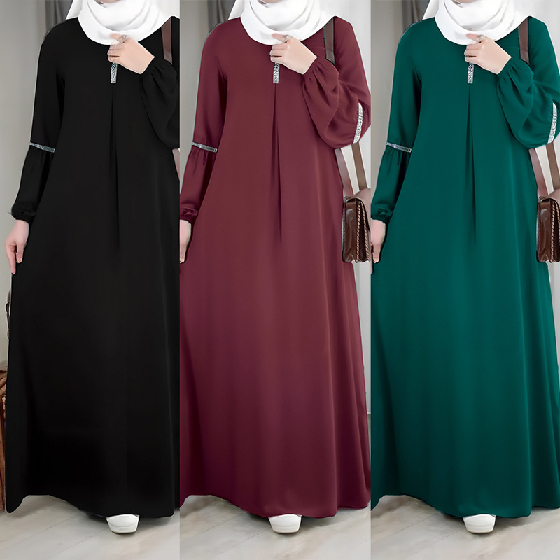 Abaya Wholesale Saudi Arabian Fashion Long-Sleeved Abaya Dress Casual Sequin Sundress Clothing Abaya Wholesale Saudi Arabian Fashion Long-Sleeved Abaya Dress Casual Sequin Sundress Clothing