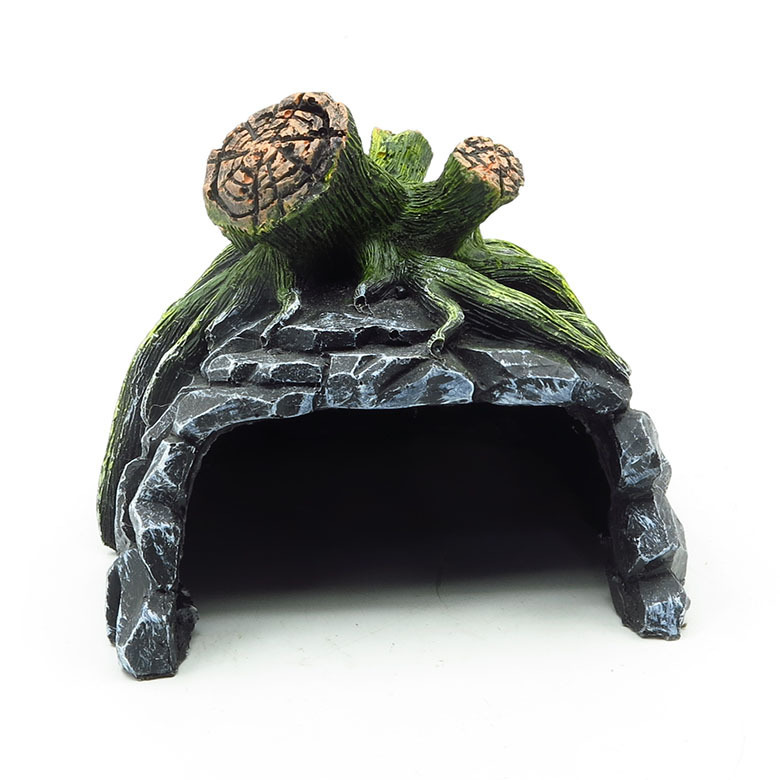 Pecera acuario decoración paisajismo decoración puente rocalla trepadora árbol cueva puente descanso trepador casa refugio tortuga terraza
