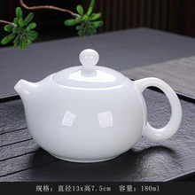 厂家直销德化冰种玉瓷白瓷茶壶家用功夫茶具单泡茶壶可印logo