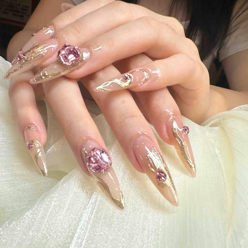 Z282-diamante rosa dorado