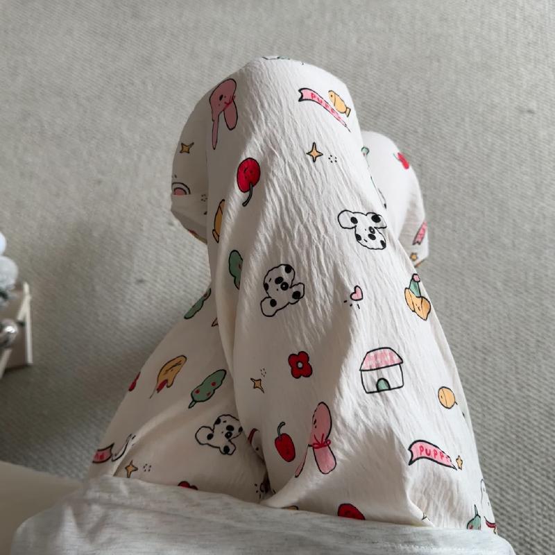 Primavera y verano · Pantalones de pijama casuales para mujeres pantalones a prueba de mosquitos rojos en línea 2025 nuevos pantalones caseros para llevar