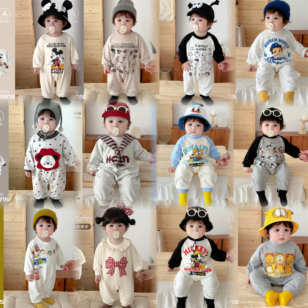 2025春秋款大集合！A棉舒绒柔软棉质男女宝连身衣外出服潮款哈衣