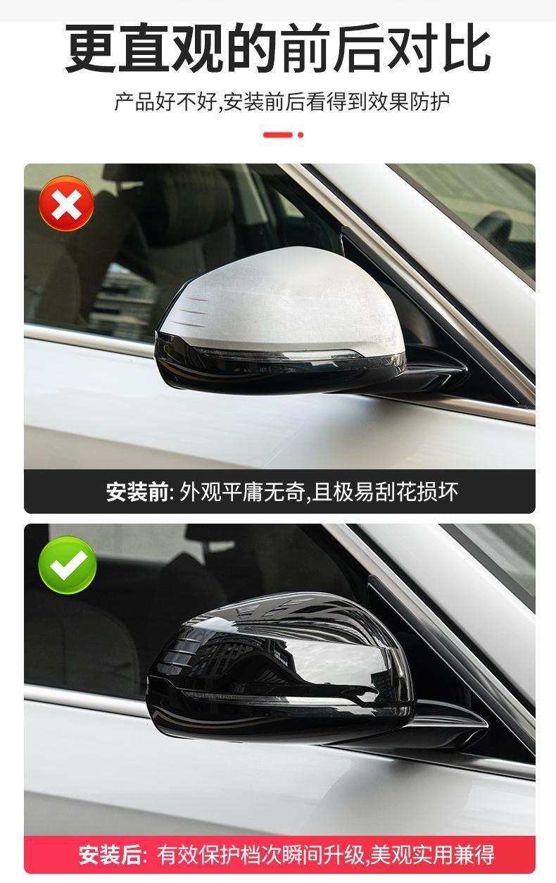 Suitable for 23 Models of Bmw New X1/Ix1 Rearview Mirror Cover Modification, Rearview Mirror Protective Cover Shell, Carbon Fiber Accessories