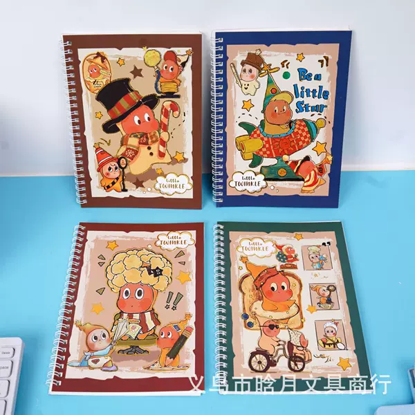 Popmart Star People A5 Spiral Notebook Creative Loose-Leaf Notebook High-Quality Student Lined Notebook Diary Book