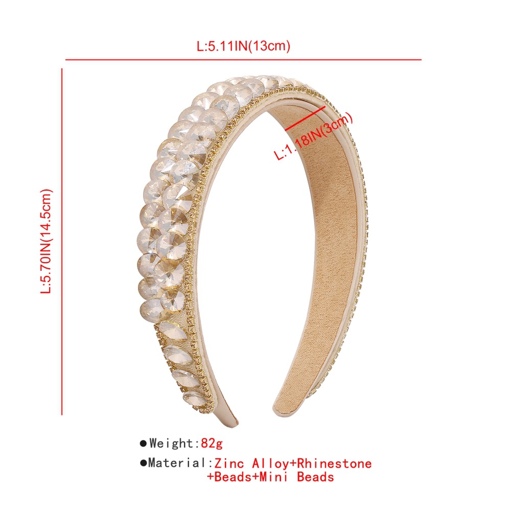 Fashion Wide-brimmed Alloy Diamond Headband display picture 12