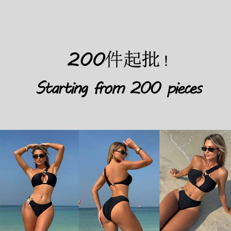 Sexy metal split swimwear