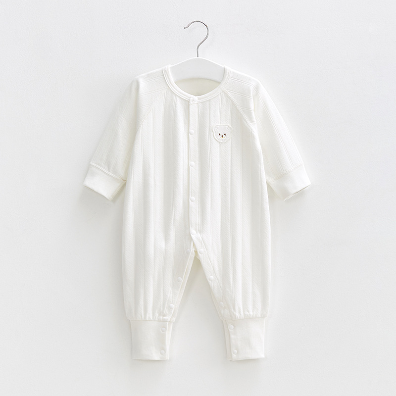Ropa de bebé recién nacido para primavera y otoño, pelele fino de manga larga de algodón puro para bebés, mono unisex para bebés.