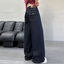 女童牛仔裤春秋女孩韩版百搭秋款阔腿裤直筒宽松大童秋天儿童裤子