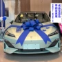 展厅车展布置大红新车