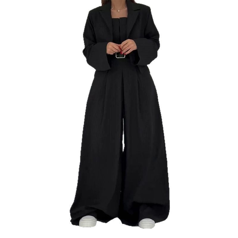 Damen-Jumpsuit ohne Träger, tailliert, langärmelig, europäischer und amerikanischer Stil_voghion.com