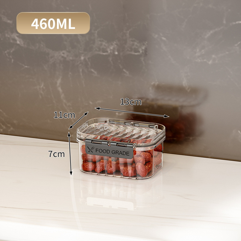 密封缶、穀物、食品グレードの素材、透明プラスチック缶、キッチン収納ボックス、乾物茶保存缶|undefined