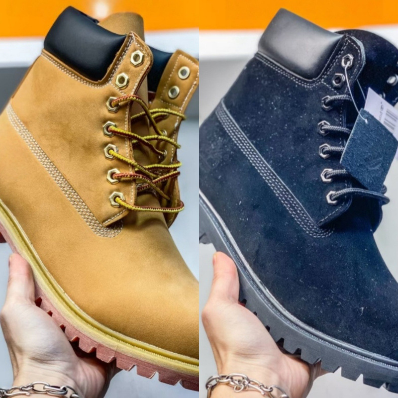 New Autumn and Winter Martin Boots, Classic Timberland High-Top Fleece-Lined Shoes for Men and Women, Sports and Leisure, Versatile, Warm and Wear-Resistant