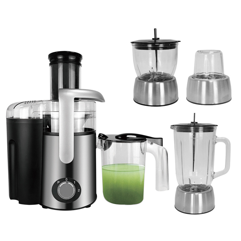 Cuatro en uno gran calibre multifuncional molino de polvo de carne de cocina de cocina extrusor de jugo máquina de jugo doméstica separación de jugo residual