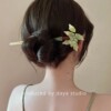 Chinese hairpin, modern advanced hair accessory, Chinese style, flowered, simple and elegant design, high-quality style, wholesale