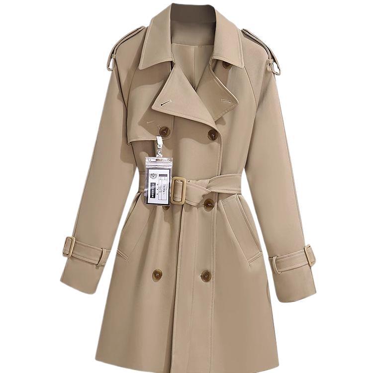 ng2510292 Women's Trench 2025 New Spring And Autumn Small Size Mid-Length Waist-Cinching Elegant Trendy Coat This Year_ecoleips.com