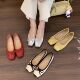 Gentle Style Ballet Ladyshoes Flats Women's 2025 French Style Candy Color Soft Bottom silver Bow Red Single Shoes