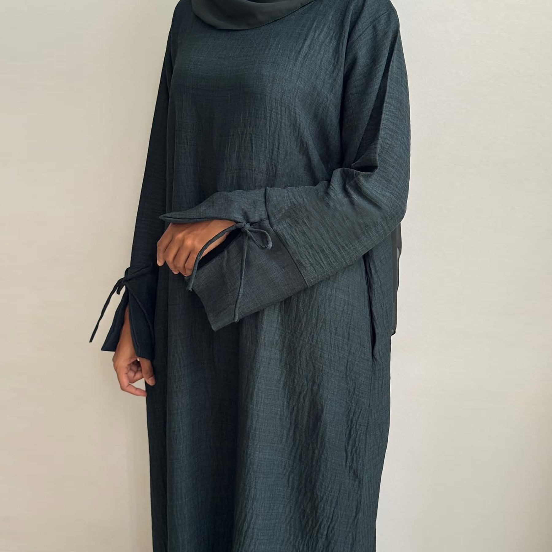 Dubai Turkish Clothing Middle Eastern Export Simple Ethnic Style Women's Long Robe Dress_ecoleips.com