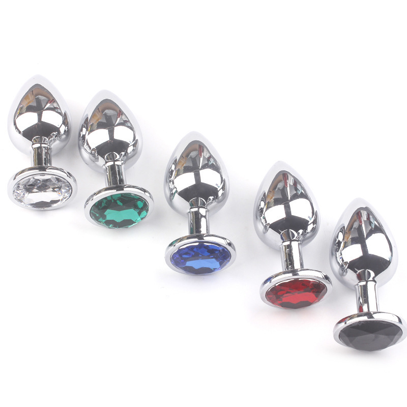 Gran metal anal plug nuevo acero inoxidable sexy back corte perno fábrica precio al por mayor de plata
