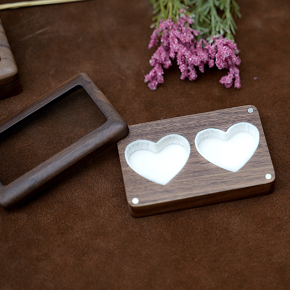 60g Weight Jewelry Boxes Classification 1 Piece Quantity Holiday, Daily, Selfie Occasion Wood Material Heart Shape Pattern Elegant, Lady Style 1 Piece Wood Elegant Lady Holiday Daily Selfie Heart Shape Jewelry Boxes 13