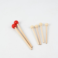 厂家小木锤木球 圆木棒 敲琴棒木质小木锤DIY制作材料玩具配件