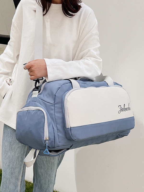 Nueva bolsa de viaje de gran capacidad que se puede llevar en la espalda o sacar, bolsa de equipaje cruzada portátil para ropa que se puede anexar a una mochila con ruedas.