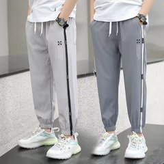 褲子童裝新款休閒夏季慵懶九分褲男流行潮流ins運動褲簡約寬鬆腰