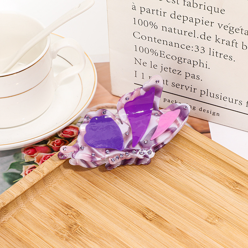 Fermaglio a farfalla con perle e strass per acconciature_voghion.com