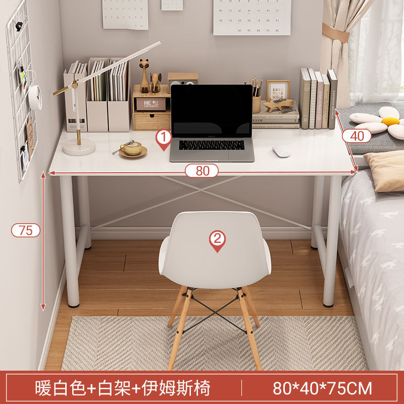 Escritorio simple casa Mesa chica dormitorio simple ins computadora escritorio pequeño apartamento mesa de estudio MESA de maquillaje blanco