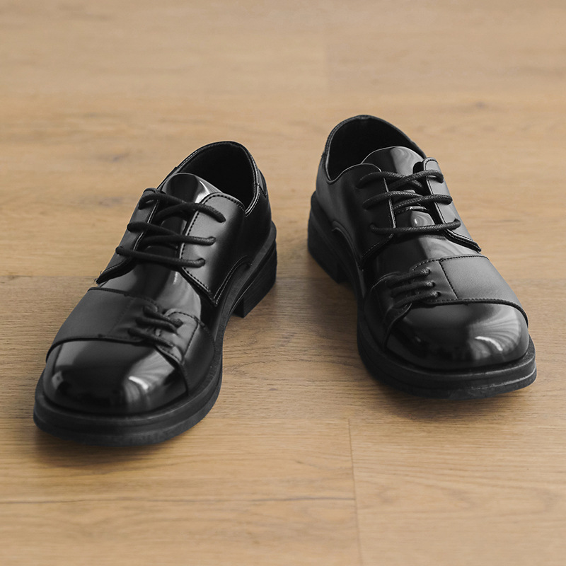 Scarpe Derby da uomo in pelle ShoeVault 2025, nuove, casual, autunnali, business, formali, da sposa, con punta quadrata_voghion.com