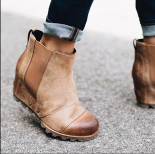 2021wish AliExpress Amazon thick-soled elastic retro women's boots short boots size 40-43 independent station cross-border
