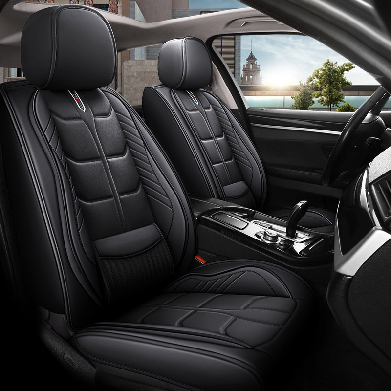 Seat cushion, seat cover – Baojun Four Seasons Universal - 2123-lumbar-support-all-black-single-seat-one-piece