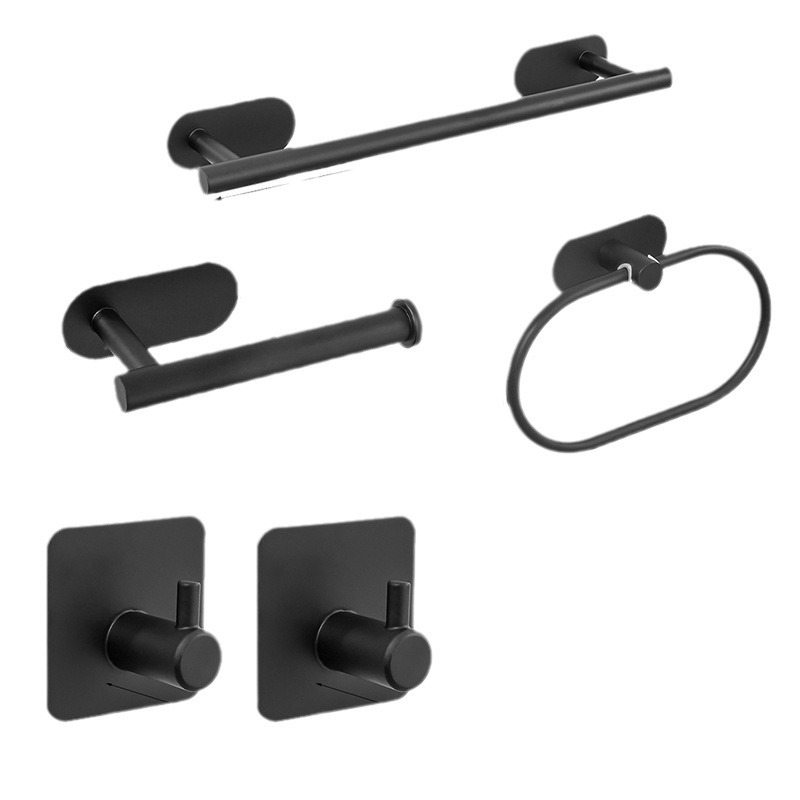 Juego de Baño de Acero Inoxidable Transfronterizo, Kit de Baño sin Taladro, Juego Colgante Fácil de Instalar para Baños de Dormitorios Universitarios