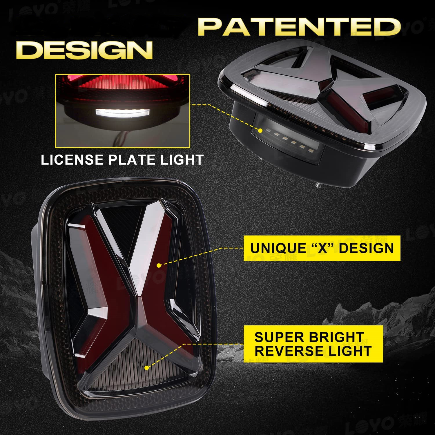 Applicable to Wrangler TJ taillight 97-06 LED rear taillight TJ modified brake light license plate light X TJ taillight