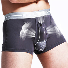 Men's Ice Silk Pouch Underwear for Varicose Veins, Mid-Waist Boxer Briefs