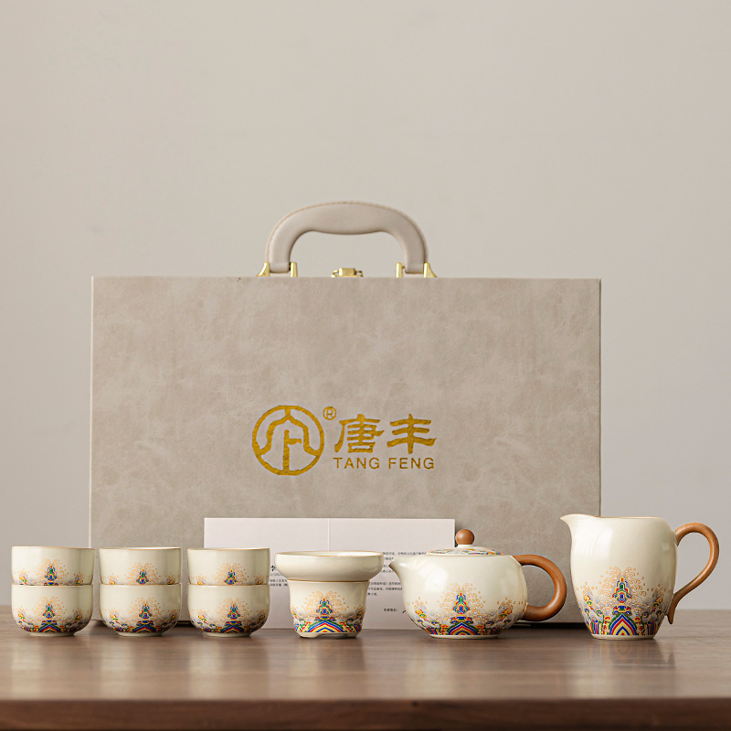 国風汝窯茶器セット軽豪華高級カンフー茶専用壺2025新作茶器茶器セット|undefined