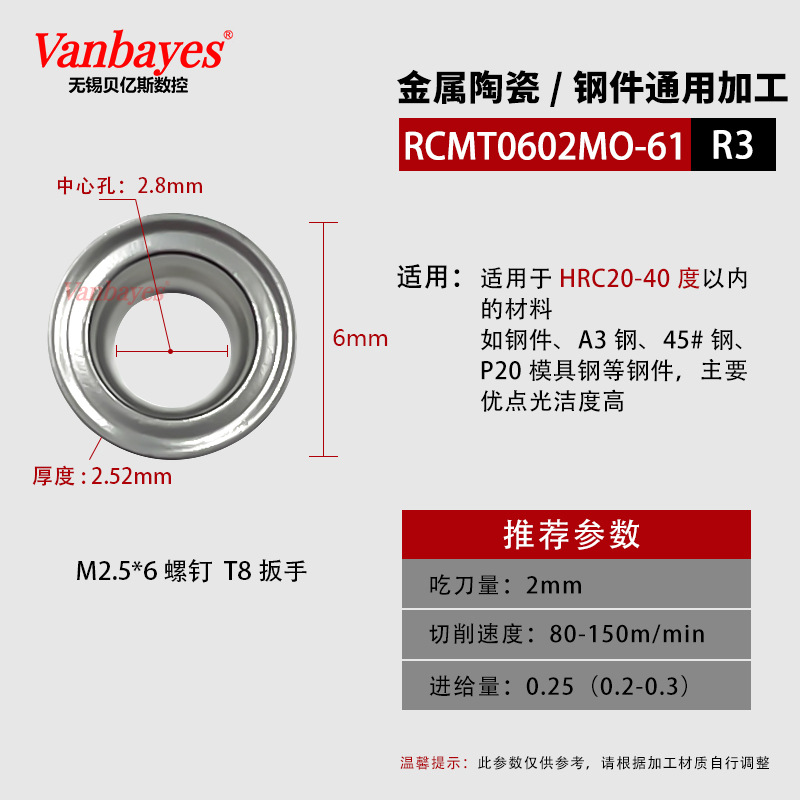 R3)RCMT0602MO-61 [스틸/세라믹 모델]