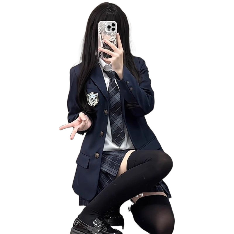 Jk制服紺色スーツスーツ学院風スーツジャケット|undefined
