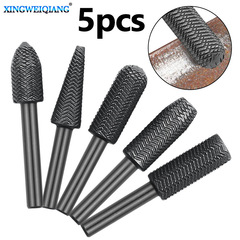 5-piece set of rotating steel files, special-shaped files, embossed steel files, electric grinding head, filing soft metal, grinding burrs and expanding holes